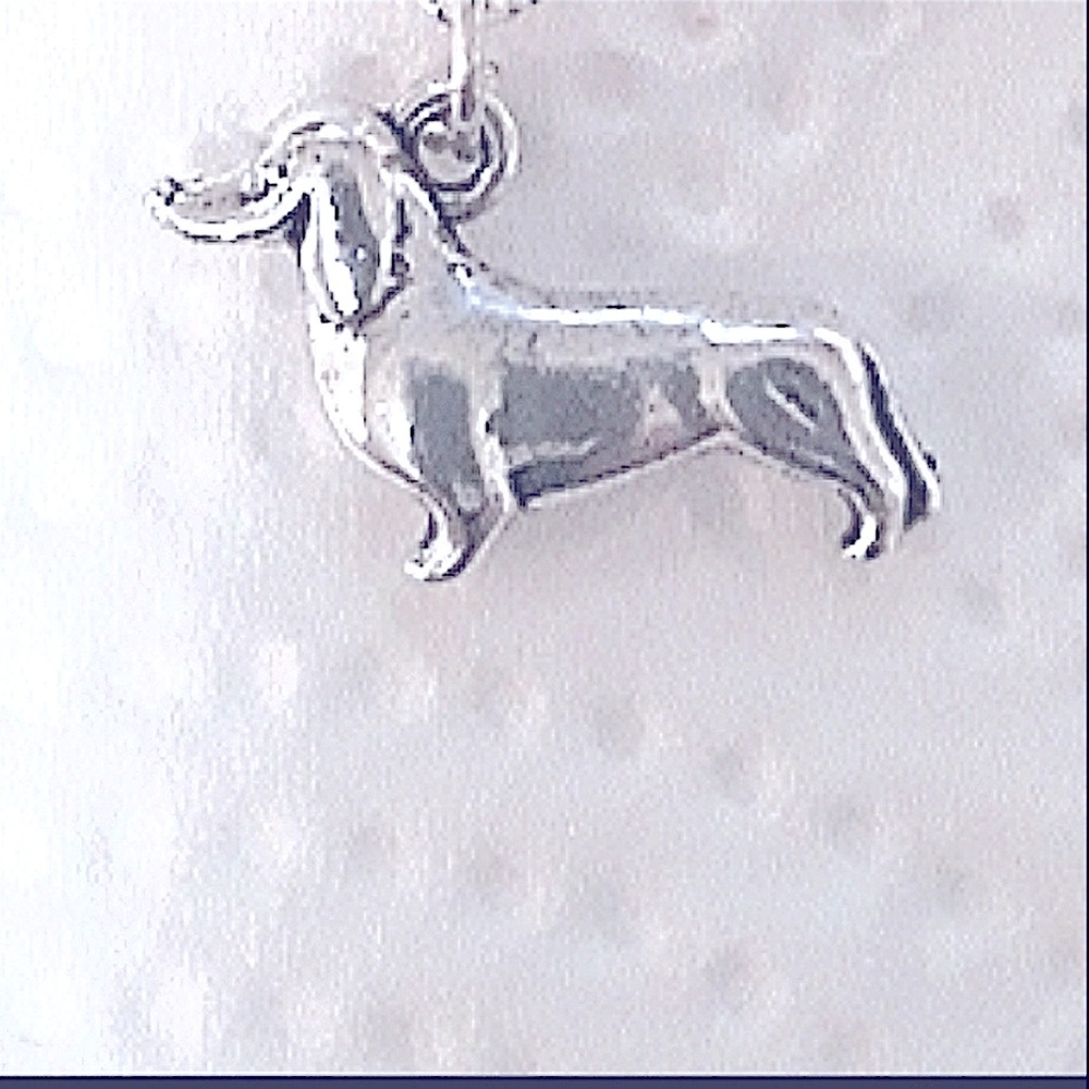 Dachshund CHARM Silver Dog Charm for use on Bracelet, Purse, Zipper Pull NEW